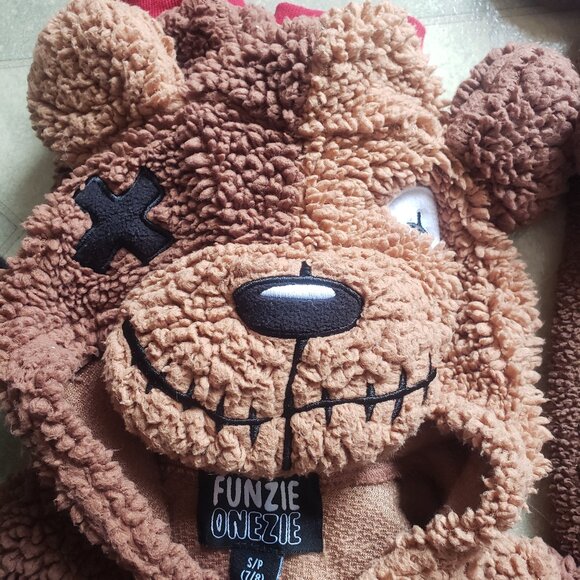 Lot of 2 Funzie Onezie Kid's Onesie - Monkey & Bear Size 7/8 - Picture 7 of 8